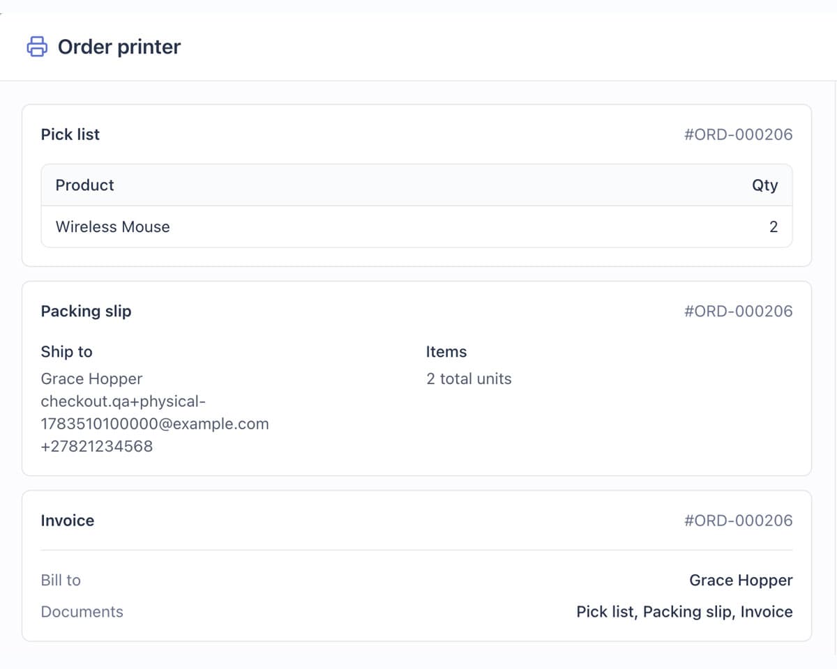 A paid and confirmed Shopstar digital order with its processed payment timeline.